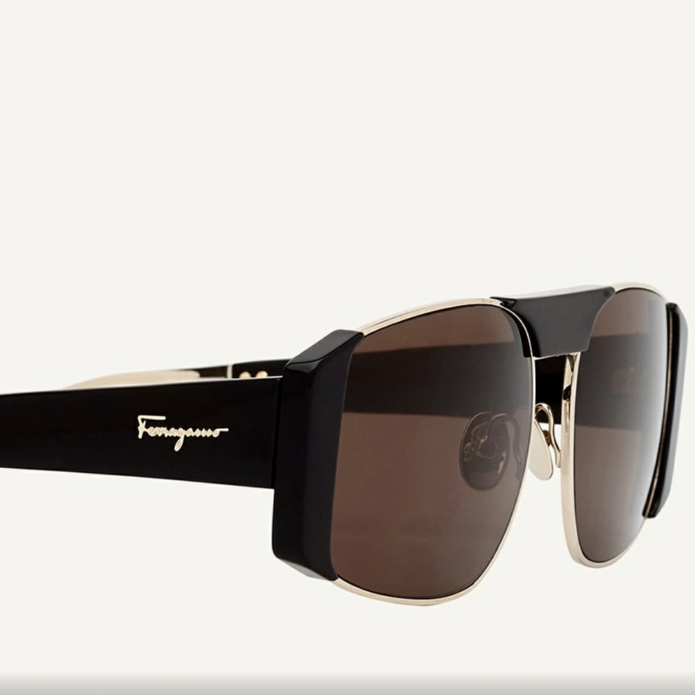 FERRAGAMO Sunglasses Style SF267S in Black & Gold - Picture 8 of 10